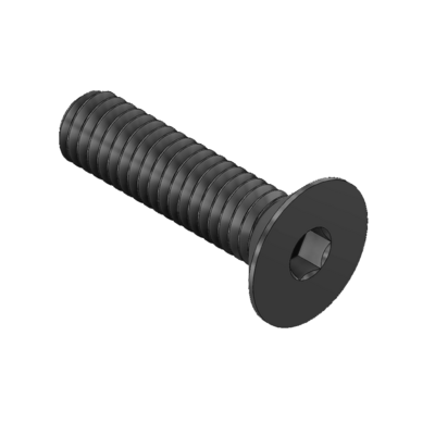MODULAR SOLUTIONS BLACK OXIDE PLATED FASTENER<BR>M4 X 16MM FLAT HEAD CAP SCREW - COUNTERSUNK